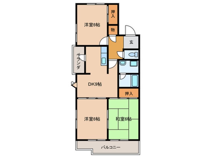 間取図 ハピネス末広