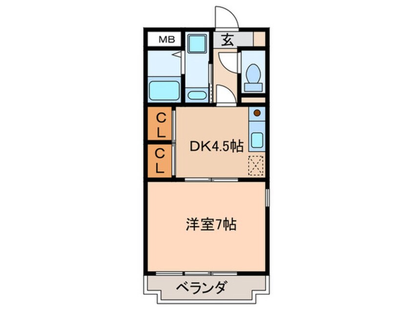 間取図 ディアコ－ト磯部第６