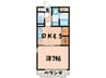 ディアコ－ト磯部第６ 1DKの間取り