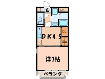 間取図 ディアコ－ト磯部第６