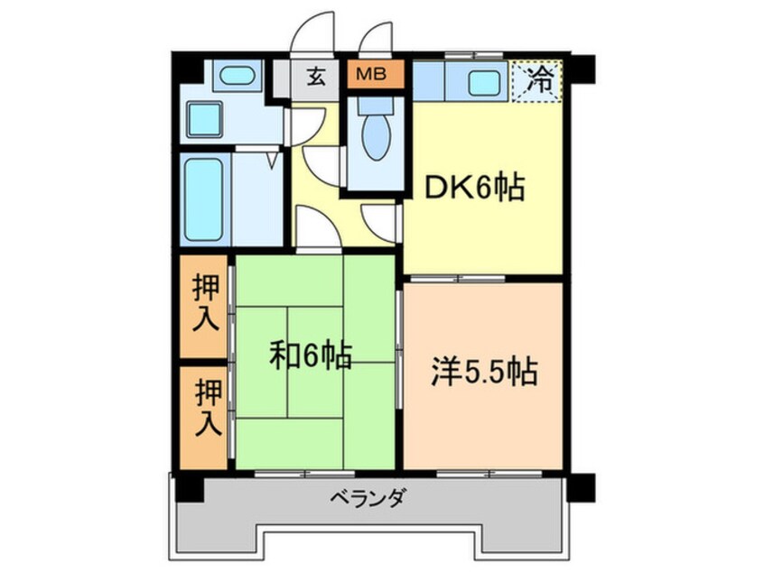 間取図 サンデンハイツ金山