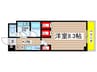 カーサ北山 1Kの間取り