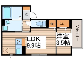 間取図 calme堀田