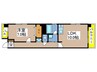 ３４１九番町 1LDKの間取り