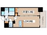 ﾌﾟﾚｻﾝｽ丸の内流雅(301） 1LDKの間取り