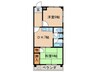 豊月マンション 2DKの間取り