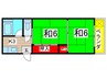 レジデンス川原 2Kの間取り