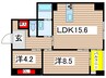 フロ-ラル小桜 2LDKの間取り