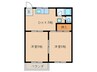 フォーブル中町 2DKの間取り