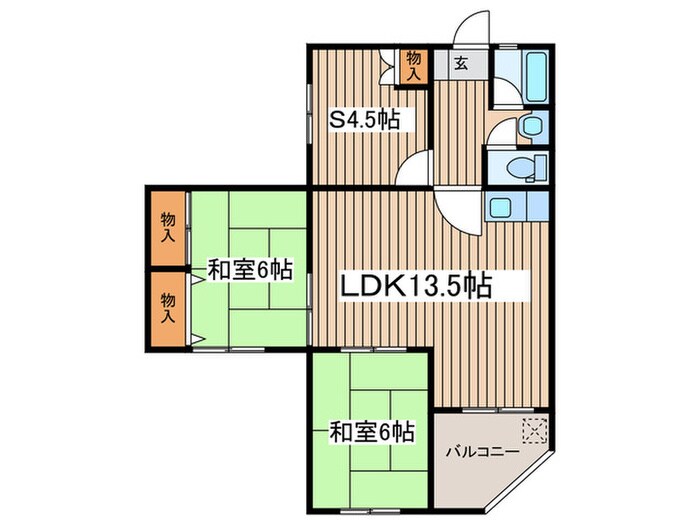 間取り図 大治ハイメゾン（501）