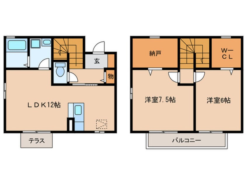 間取図 ローズコート大治　A