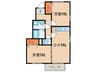 ＮＥＸＵＳ 2DKの間取り
