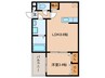 エステイトE南花長町 1LDKの間取り