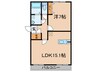 鹿子マンション 1LDKの間取り