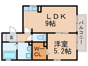 間取図 ウィル猪高台