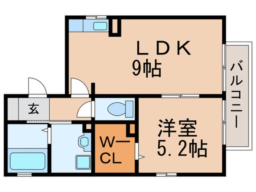 間取図 ウィル猪高台