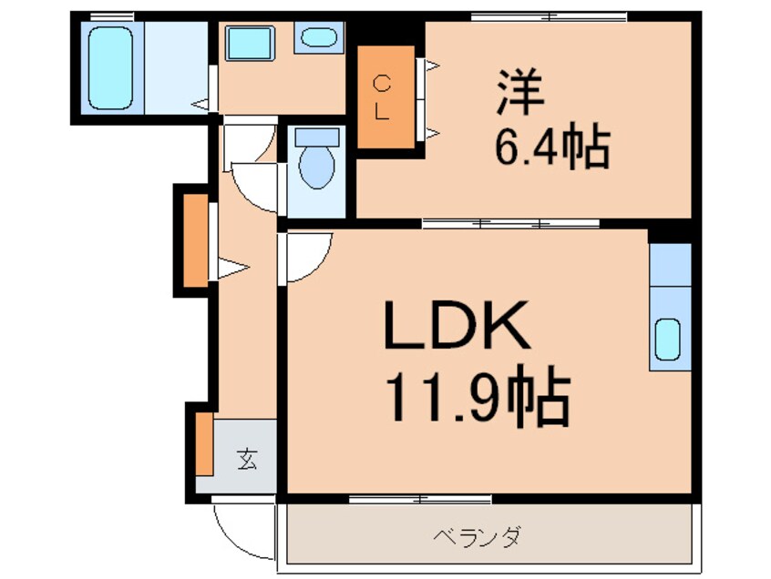 間取図 フレスク－ラ