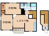 クレスト－ル伊福 2LDKの間取り