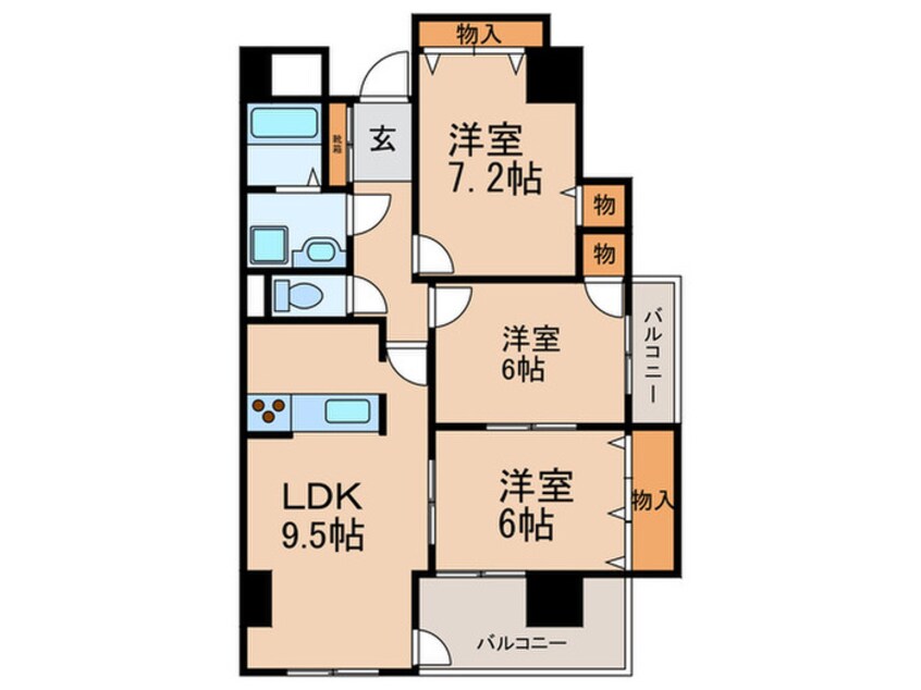 間取図 サムティイ－スト白壁