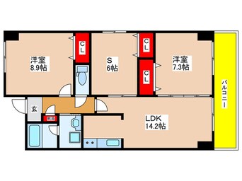 間取図 メゾンラフィネⅢ