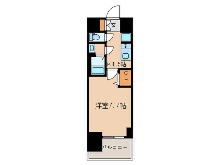 間取図 ﾌﾟﾚｻﾝｽ東別院駅前Ⅱ(601)