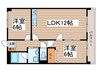 第二田中ビル 2LDKの間取り