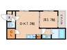 セイシェル 1DKの間取り