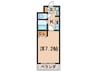 オーパス自由ヶ丘 1Kの間取り