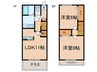 パビヨン竹の山 2LDKの間取り