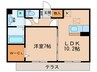 セジュールクレア 1LDKの間取り