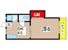 シティ－ビュ－瑞穂 1DKの間取り