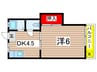 シティ－ビュ－瑞穂 1DKの間取り