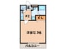 アンプル－ルリ－ブル悠Ⅰ 1Kの間取り