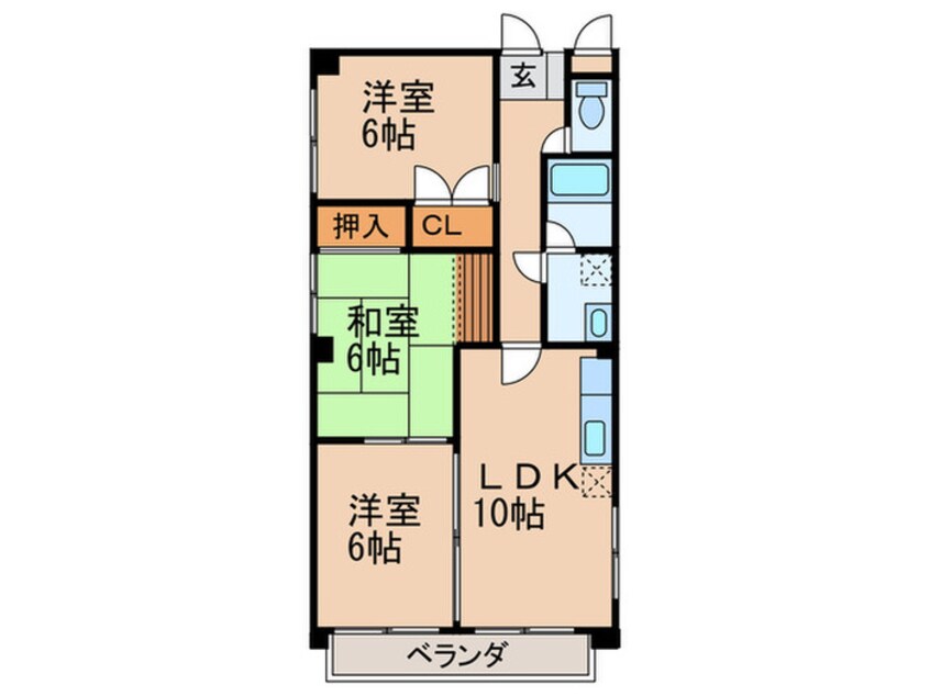 間取図 アサヒビル