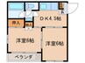 萩ビル 2DKの間取り