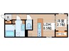 Amirl Premier Heian-dori 1LDKの間取り
