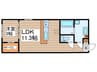 Amirl Premier Heian-dori 1LDKの間取り