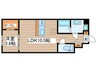 Amirl Premier Heian-dori 1LDKの間取り