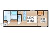 Amirl Premier Heian-dori 1LDKの間取り