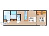 Amirl Premier Heian-dori 1LDKの間取り