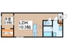 Amirl Premier Heian-dori 1LDKの間取り