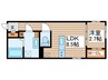 Amirl Premier Heian-dori 1LDKの間取り