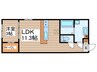 Amirl Premier Heian-dori 1LDKの間取り
