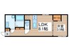 Amirl Premier Heian-dori 1LDKの間取り