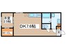 Amirl Premier Heian-dori 1DKの間取り