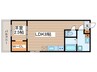 Amirl Premier Heian-dori 1LDKの間取り