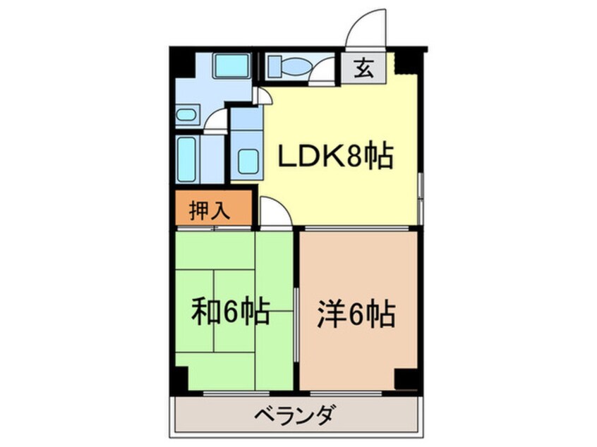 間取図 スカイハイツオダ