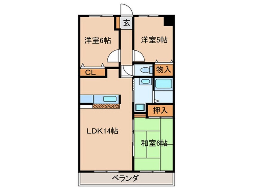 間取図 コスモス中道