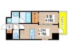 ブランシエスタ金山北 1LDKの間取り