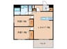 セジュール枇杷島 2LDKの間取り